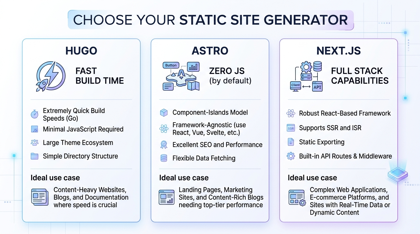 Choosing the right static site generator